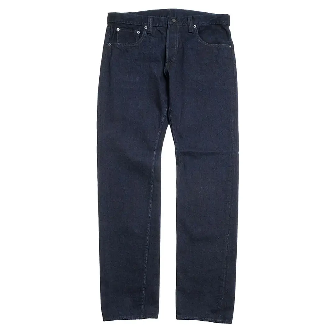 Pure Blue Japan 14oz Indigo x Black Denim – Slim Tapered Jeans Front