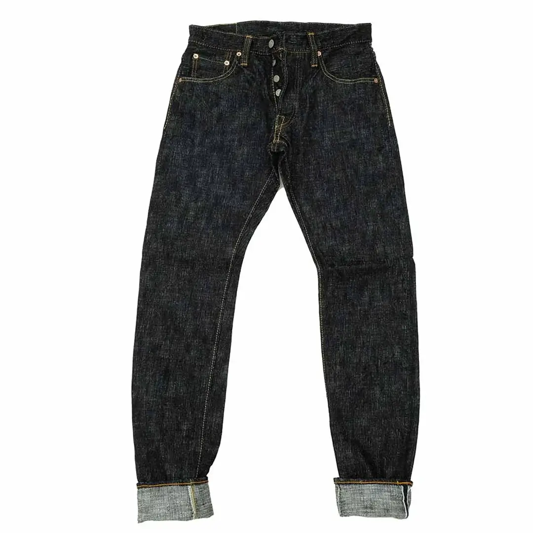 Pure Blue Japan Double Slub Selvedge Denim Jeans Front