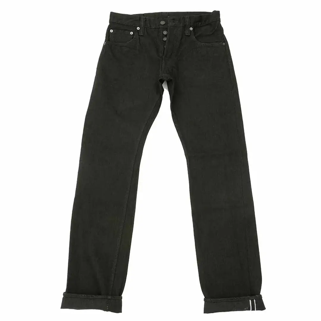 Pure Blue Japan Lot TCD-005-BK 14oz Teacore Black Denim Jeans Front